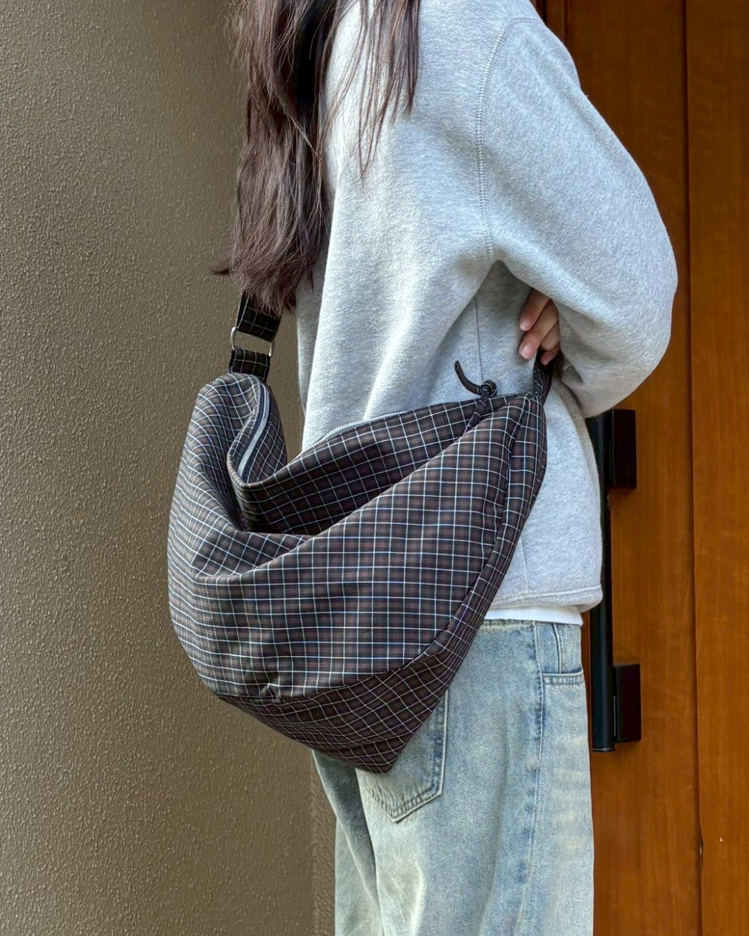 クロスボディーチェック柄ナイロンバッグ MU0273 – YOLO（ヨロ