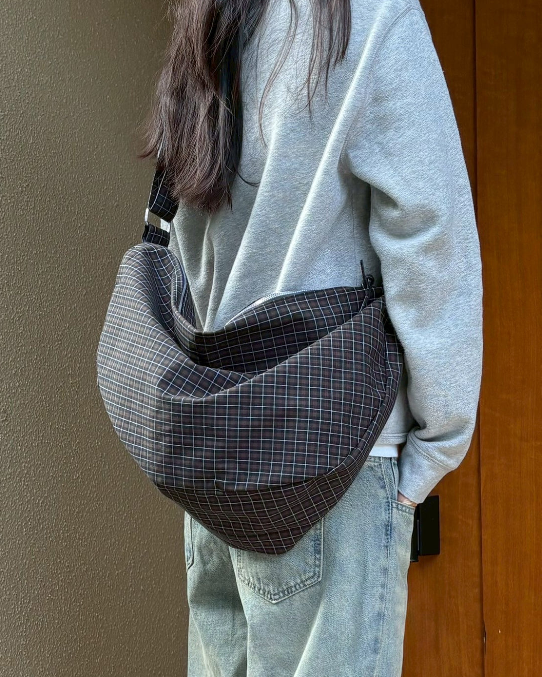 クロスボディーチェック柄ナイロンバッグ MU0273 – YOLO（ヨロ