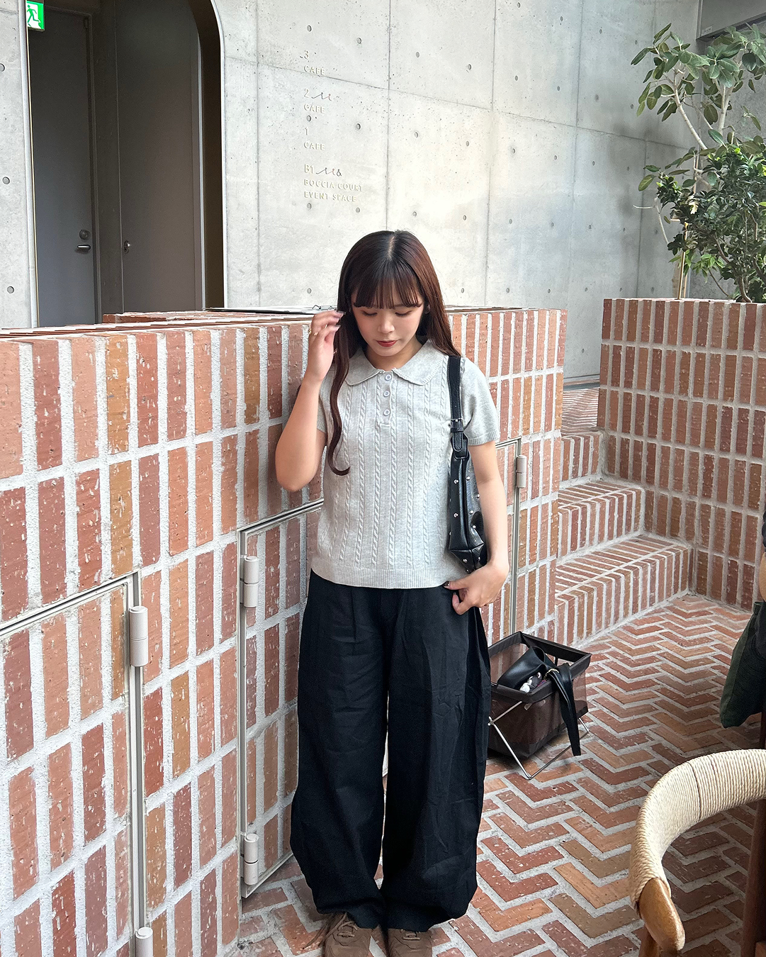 ルーズワイドレッグサイドタックパンツ
MY0002