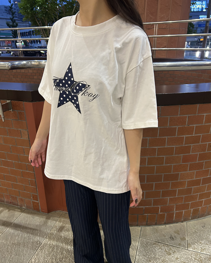スタードットルーズプリントTシャツ
MY0009