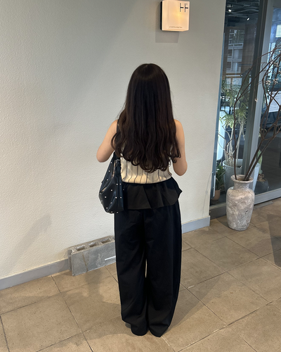フェイクツーピースバレルレッグパンツ
MY0019
