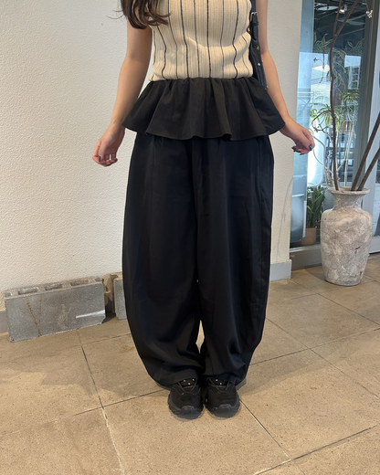 フェイクツーピースバレルレッグパンツ
MY0019