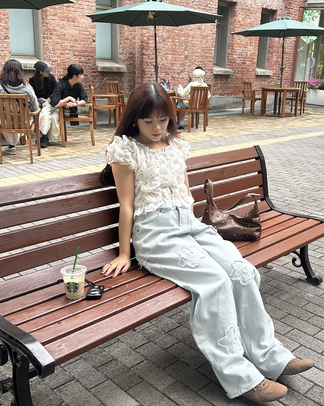 フラワーパッチワークデザインバルーンデニムパンツ
MY0027