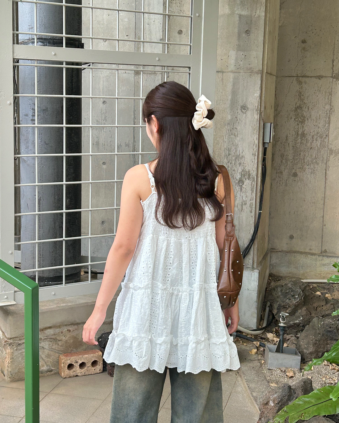 アイレットパンチングレース ティアードキャミワンピース
MY0051