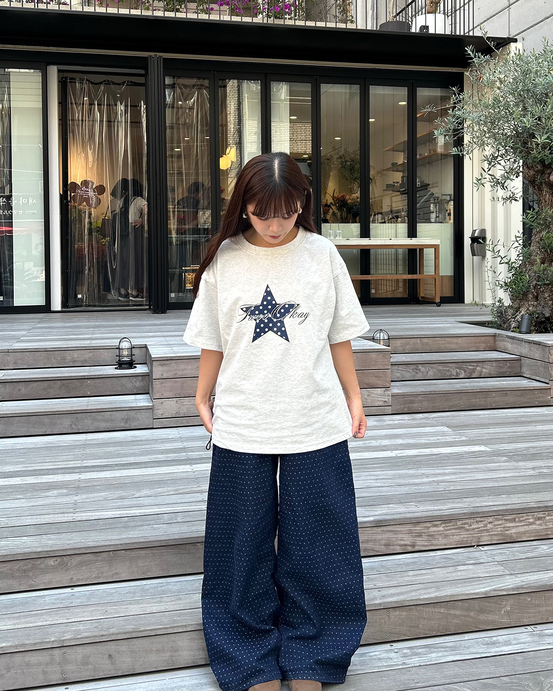 カーブデザインドットハイウエストパンツ
MY0058