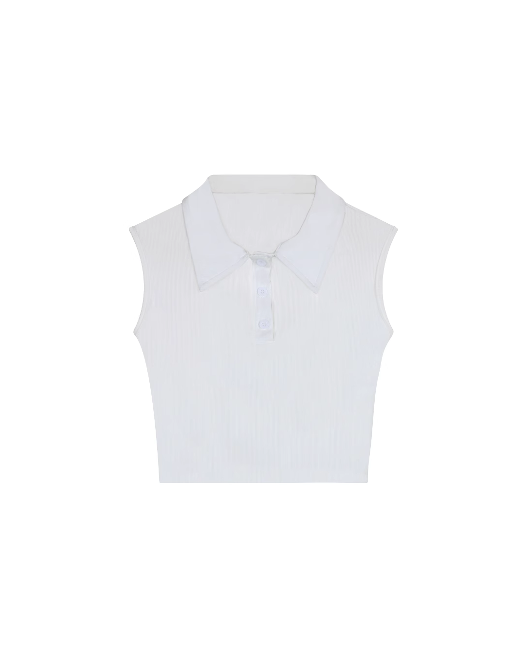 Cropped sleeveless polo shirt N0002
