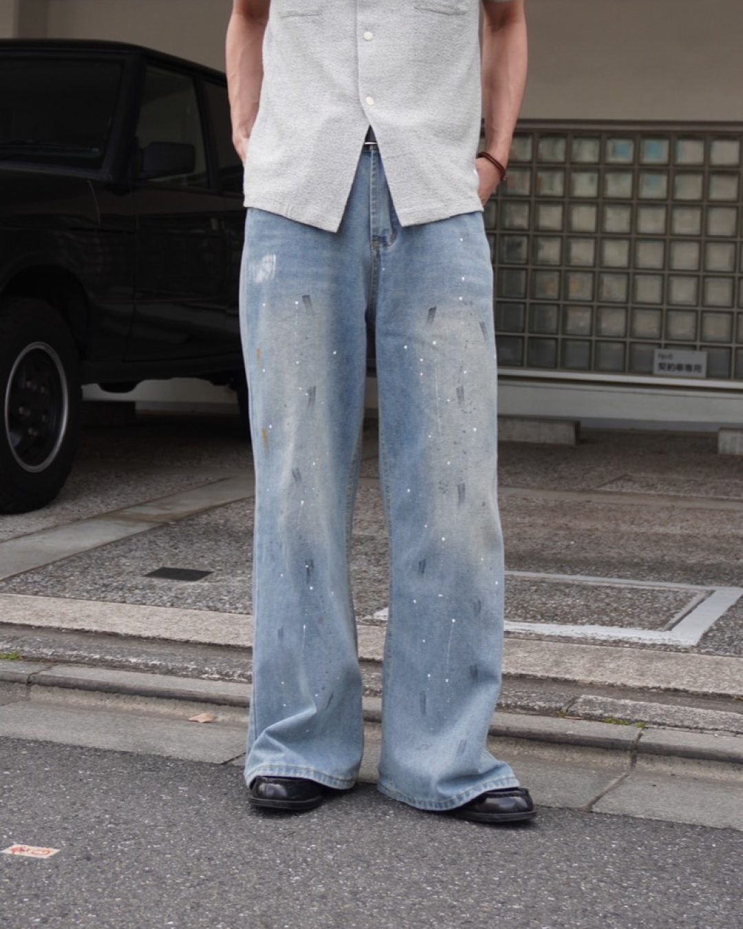 レトロウォッシュダメージジーンズ NA1006