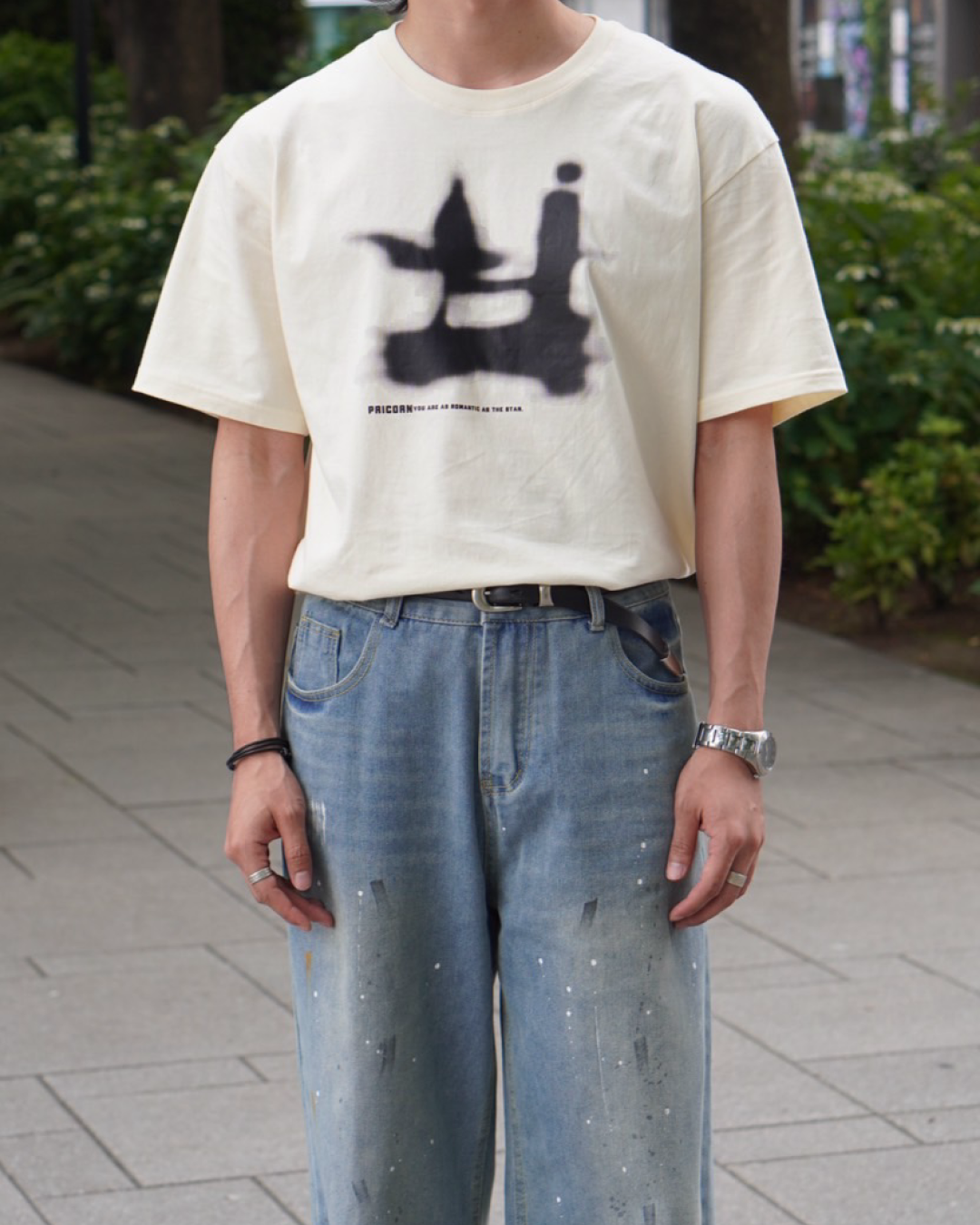 シャドウプリントTシャツ NA1014