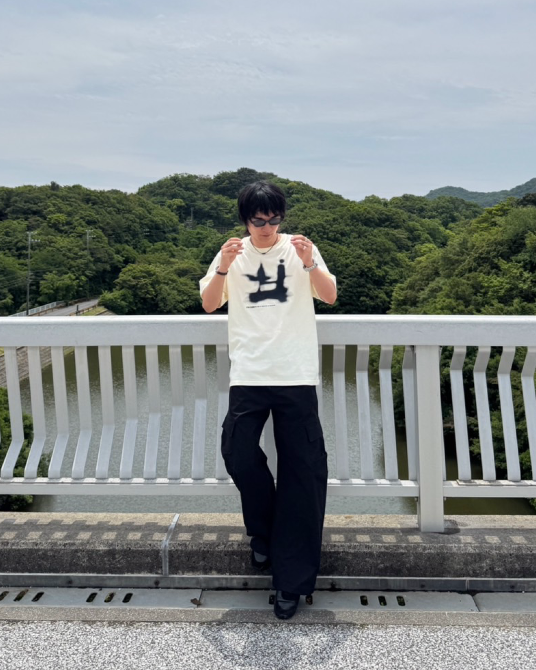 シャドウプリントTシャツ NA1014