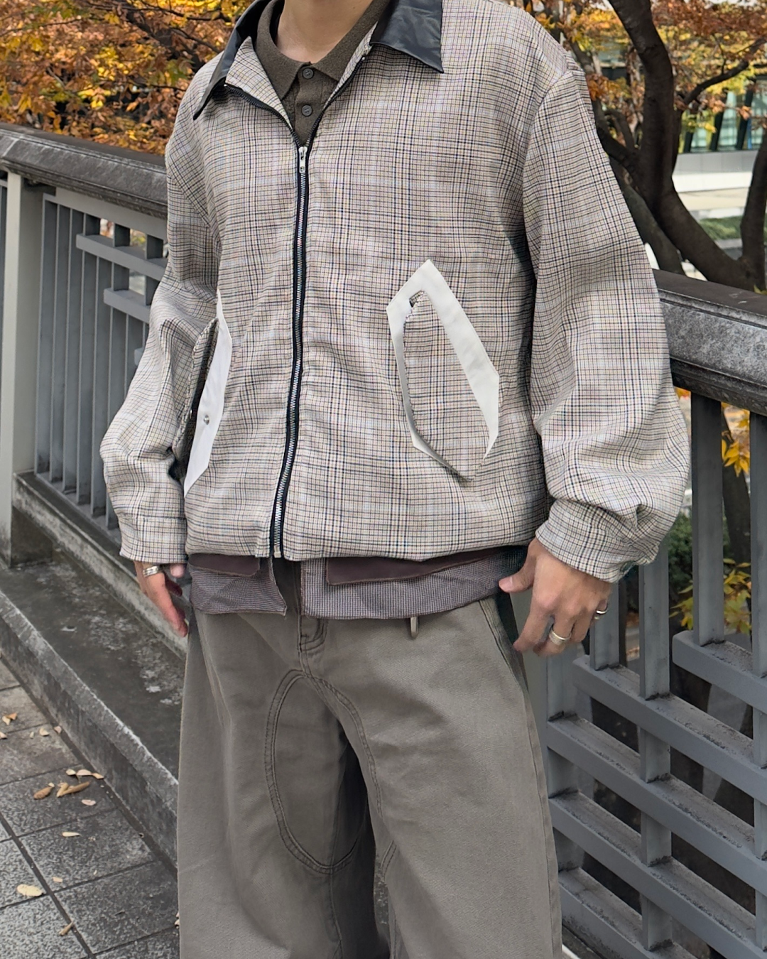 ラペルカラーハリントンジャケット NA1087