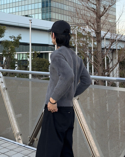 マイクロファーVネックニットプルオーバー NA1116