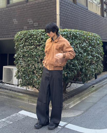 ストライプルーズストレートスラックス NA1115