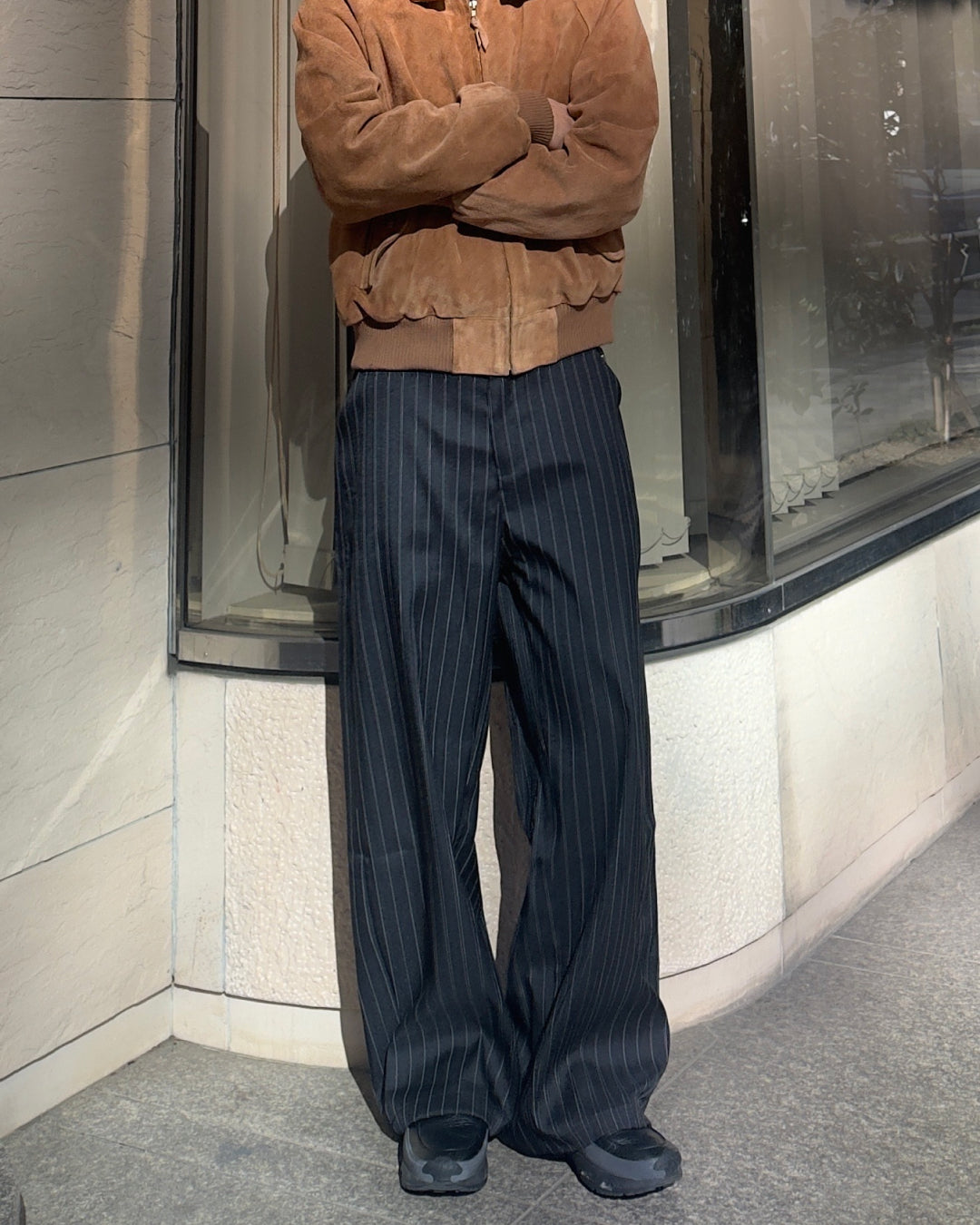 ストライプルーズストレートスラックス NA1115 – YOLO（ヨロ