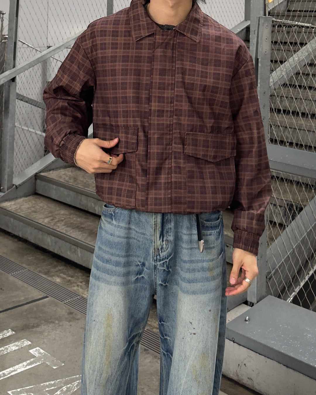 ルーズシルエットジップブルゾンNA1128