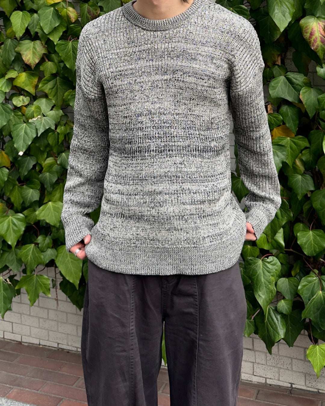 ミックスジャガードクルーネックセーター NA1129