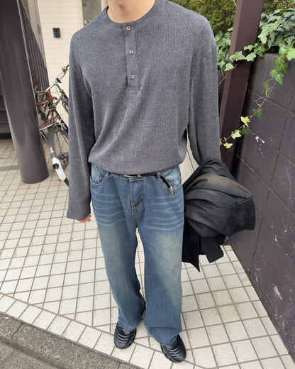ヴィンテージウォッシュワイドデニムパンツ NA1139