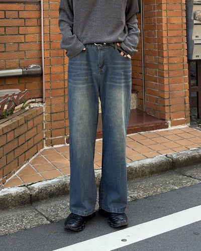 ヴィンテージウォッシュワイドデニムパンツ NA1139