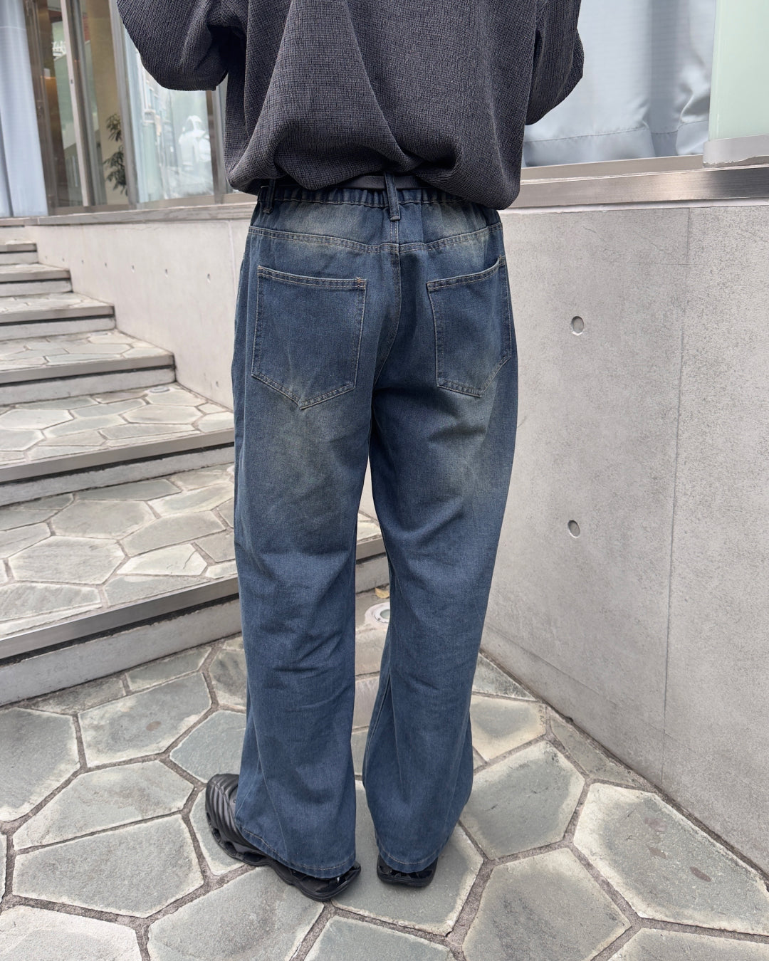 ヴィンテージウォッシュワイドデニムパンツ NA1139