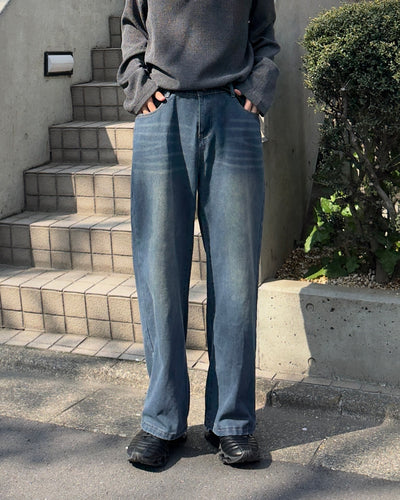 ヴィンテージウォッシュワイドデニムパンツ NA1139