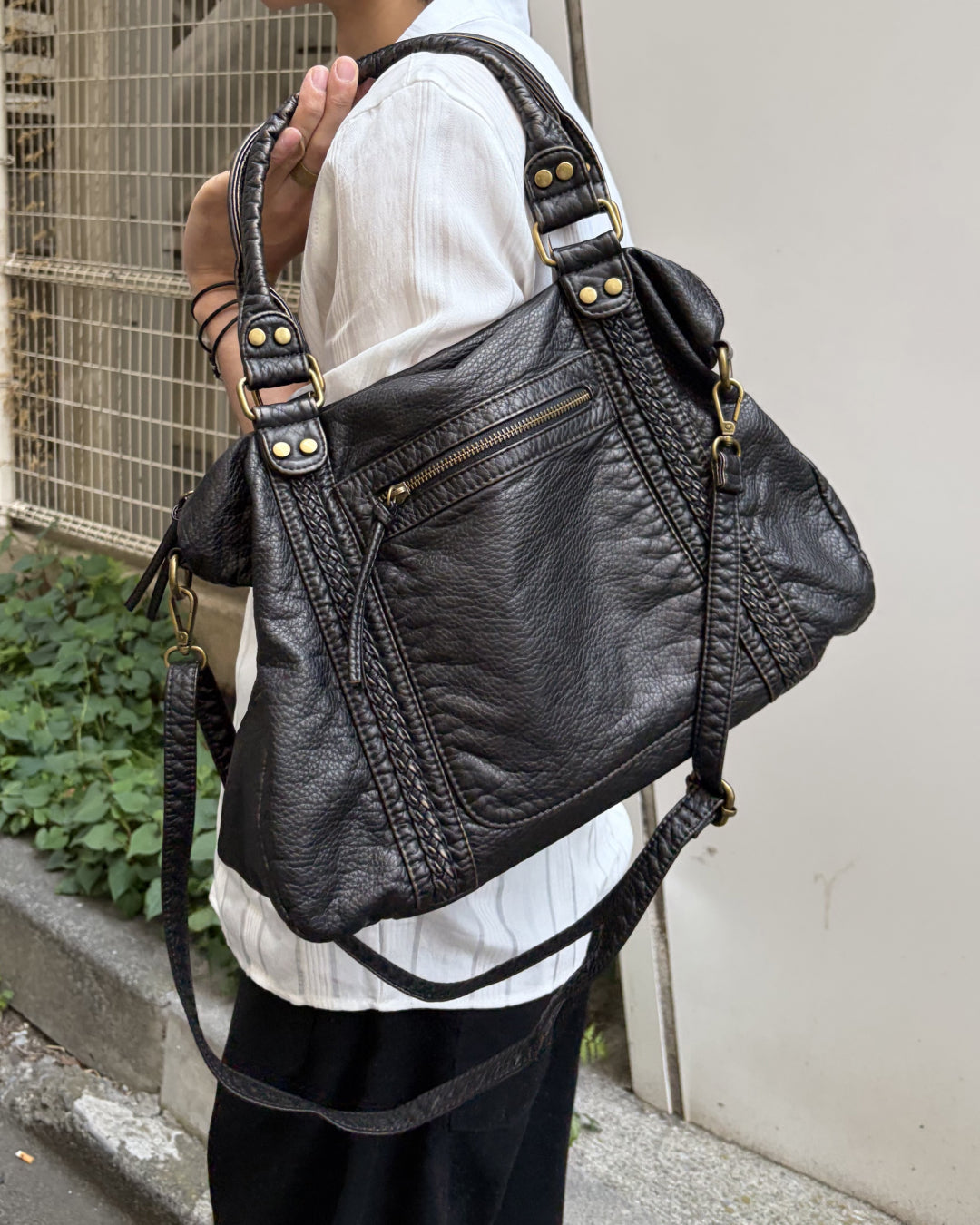 フェイクレザーミニボストン NA1146