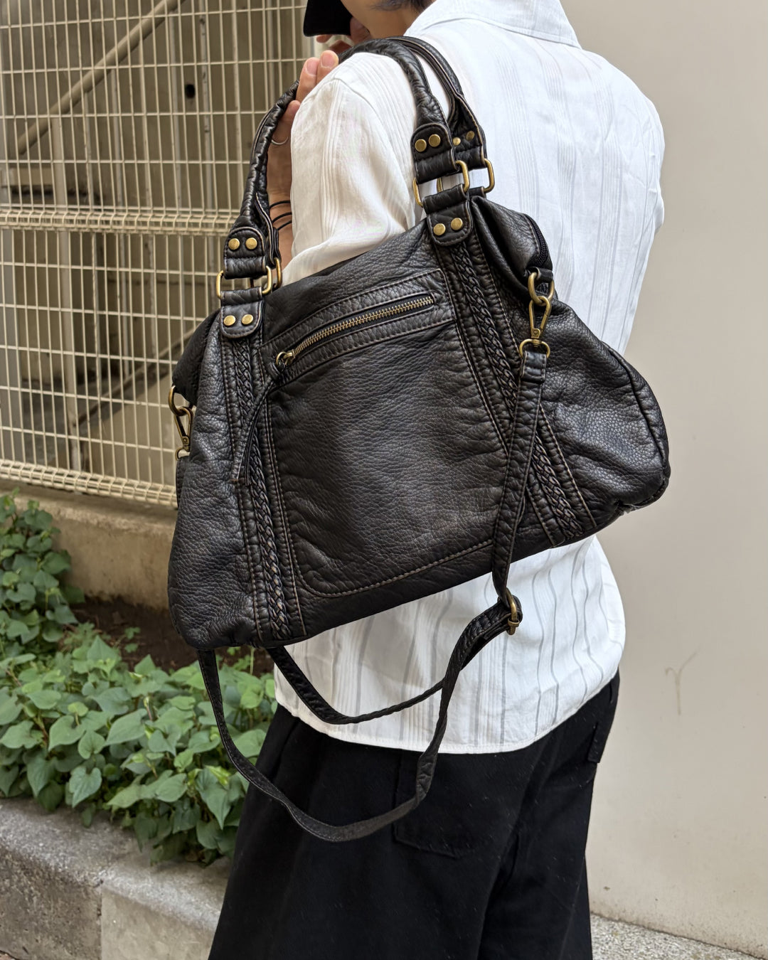 フェイクレザーミニボストン NA1146