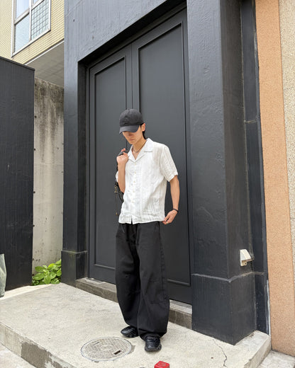 ナチュラルストライプオープンカラーシャツ NA1149