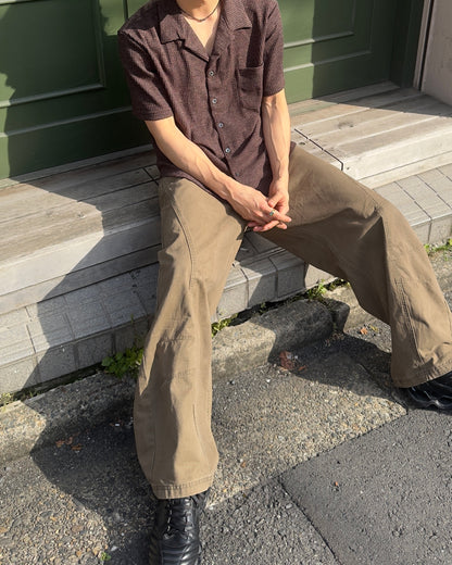 ワッフルオープンカラーシャツ NA1156