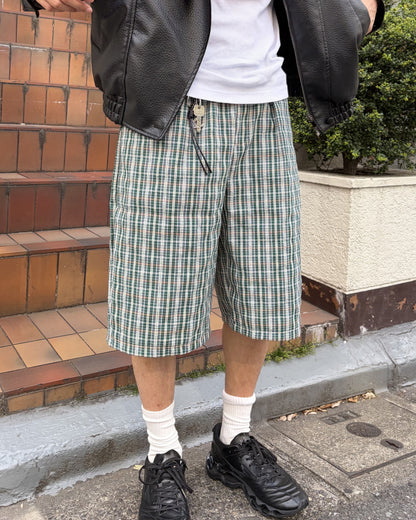 グリーンチェックハーフパンツ NA1159