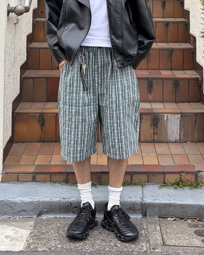グリーンチェックハーフパンツ NA1159