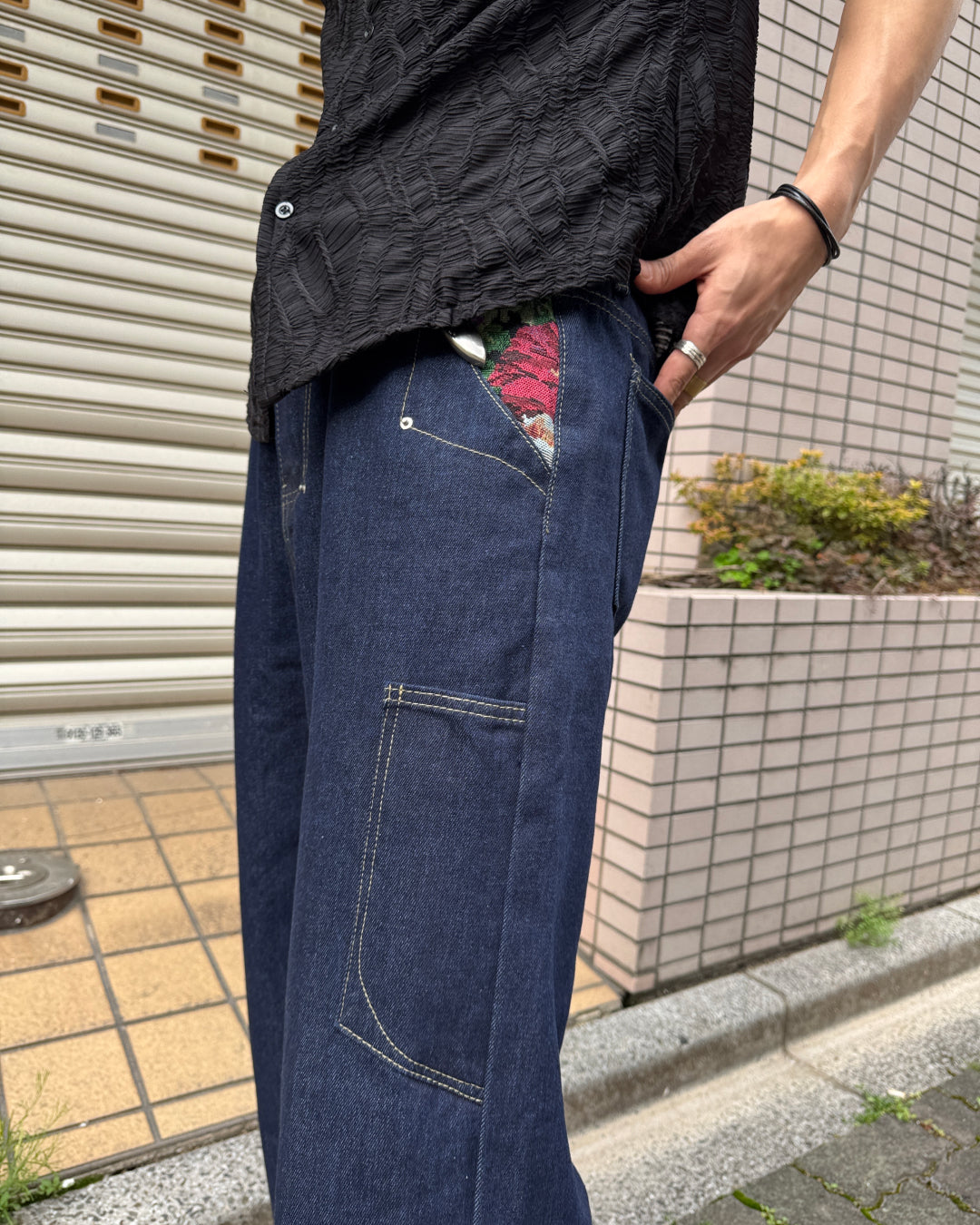 サイドポケットストレートデニムパンツ NA1160