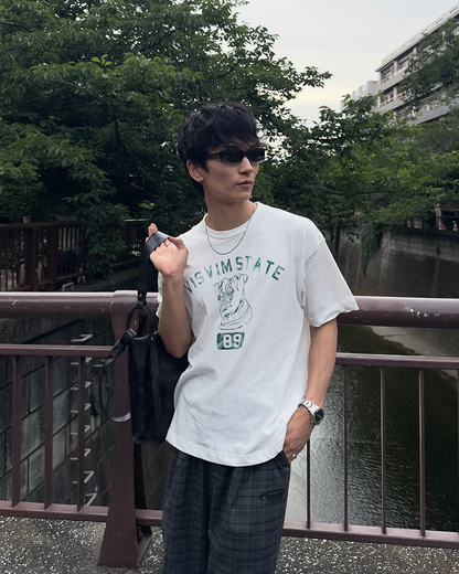 スリーブドッグヘッドプリントTシャツ NA1220