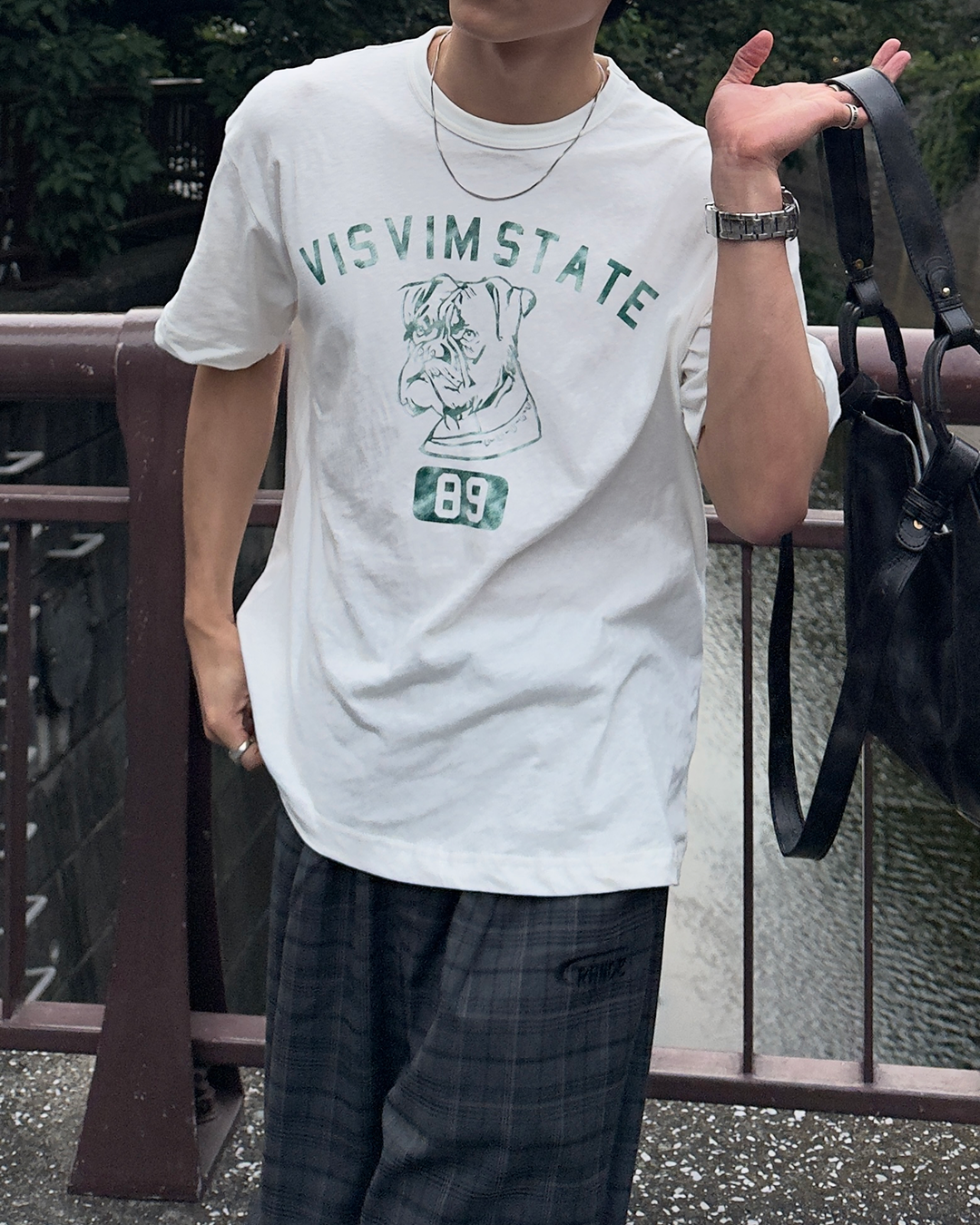 スリーブドッグヘッドプリントTシャツ NA1220