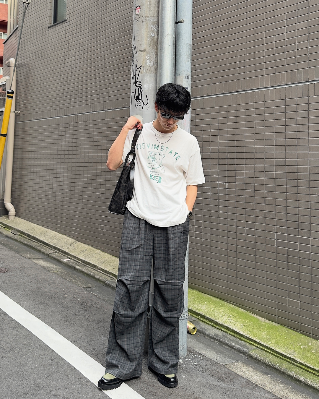 スリーブドッグヘッドプリントTシャツ NA1220
