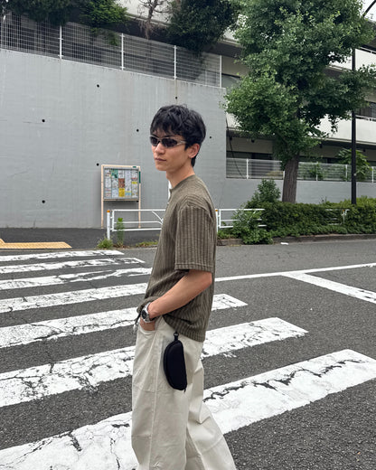 ヘンリーネックラインニット半袖Tシャツ NA1235