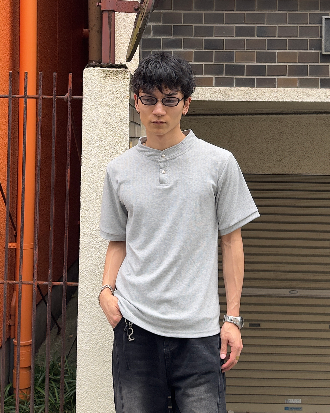 ヘンリーネックTシャツ NA1238