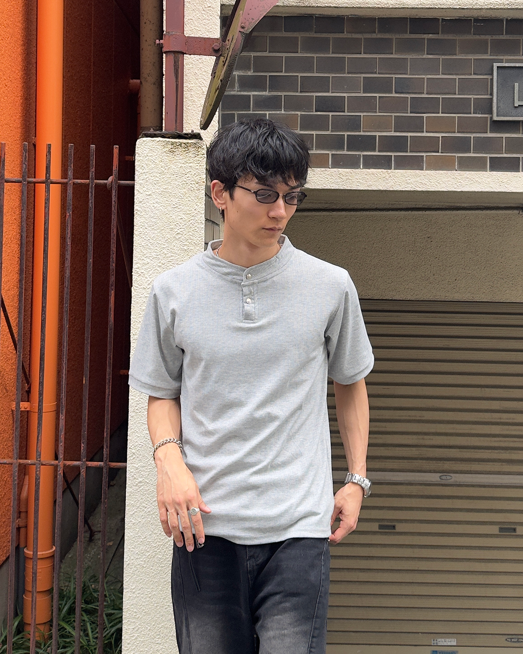 ヘンリーネックTシャツ NA1238
