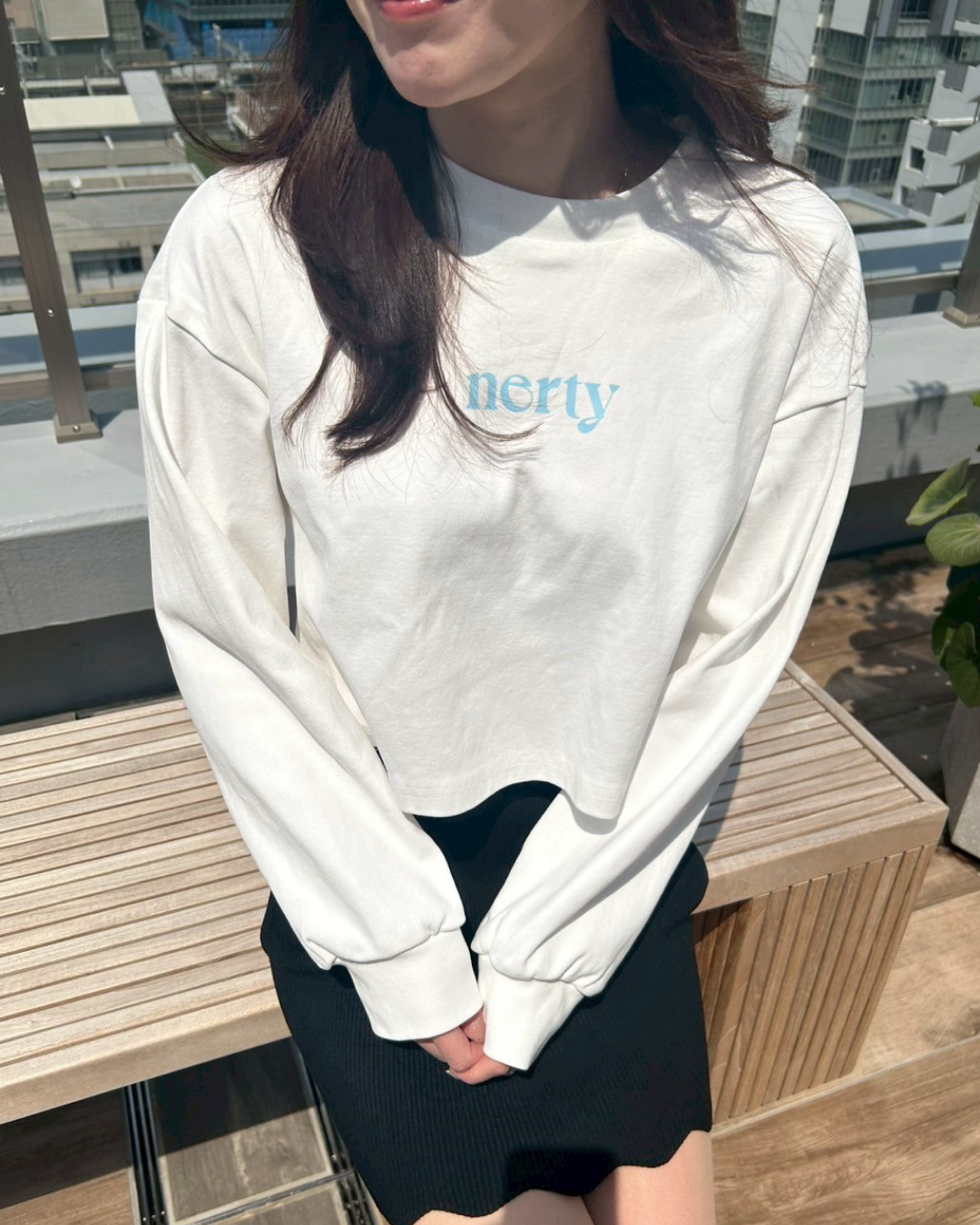 Cropped long t-shirt NE0004