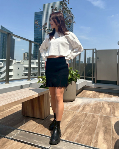 【即納】Cropped long t-shirt NE0004