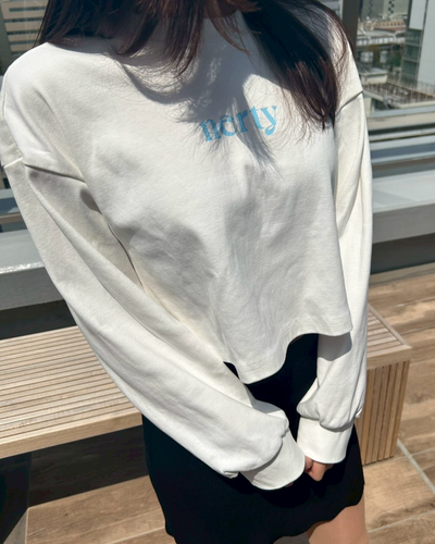【即納】Cropped long t-shirt NE0004