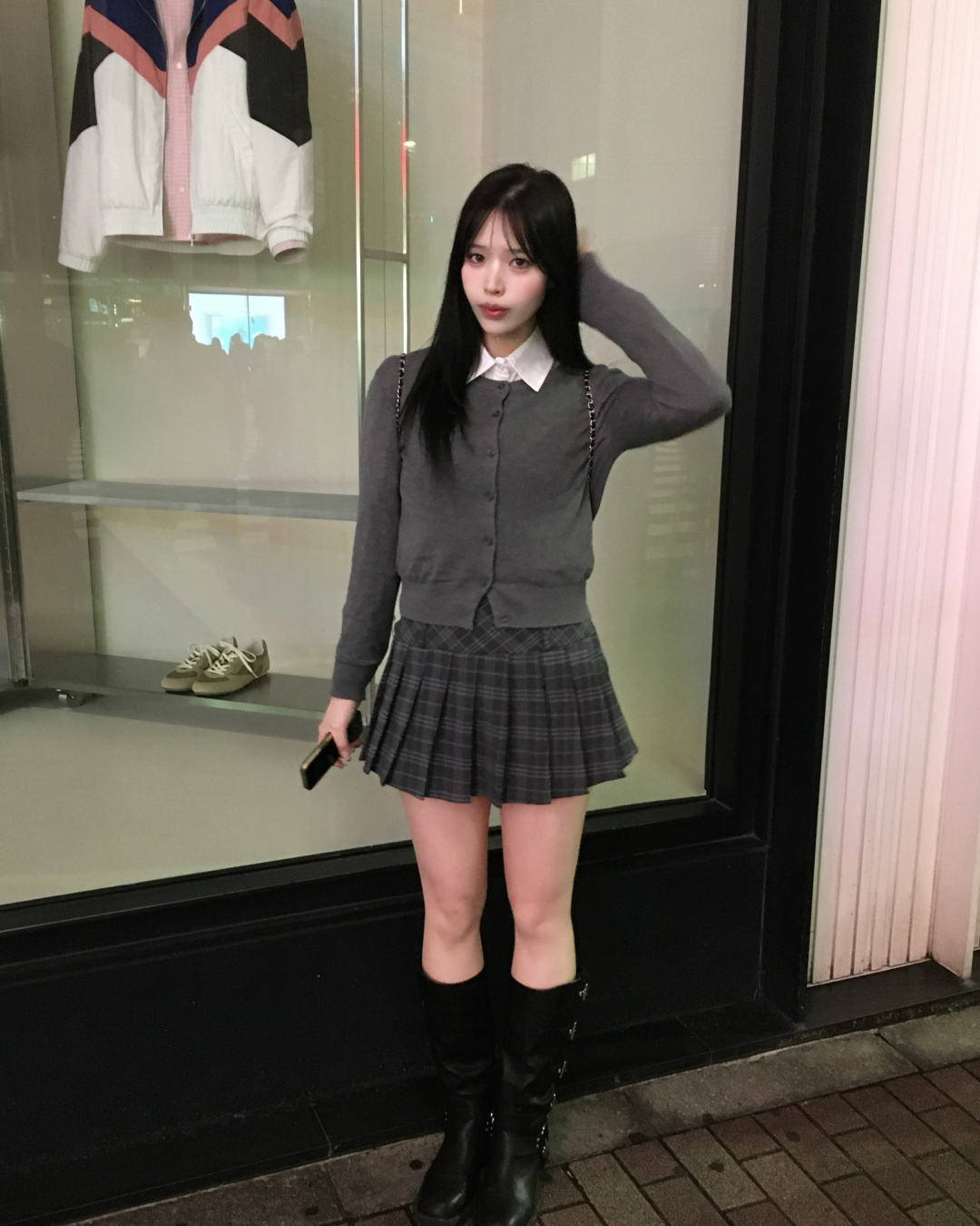 ハイウエストスリムプリーツスカート NK0002