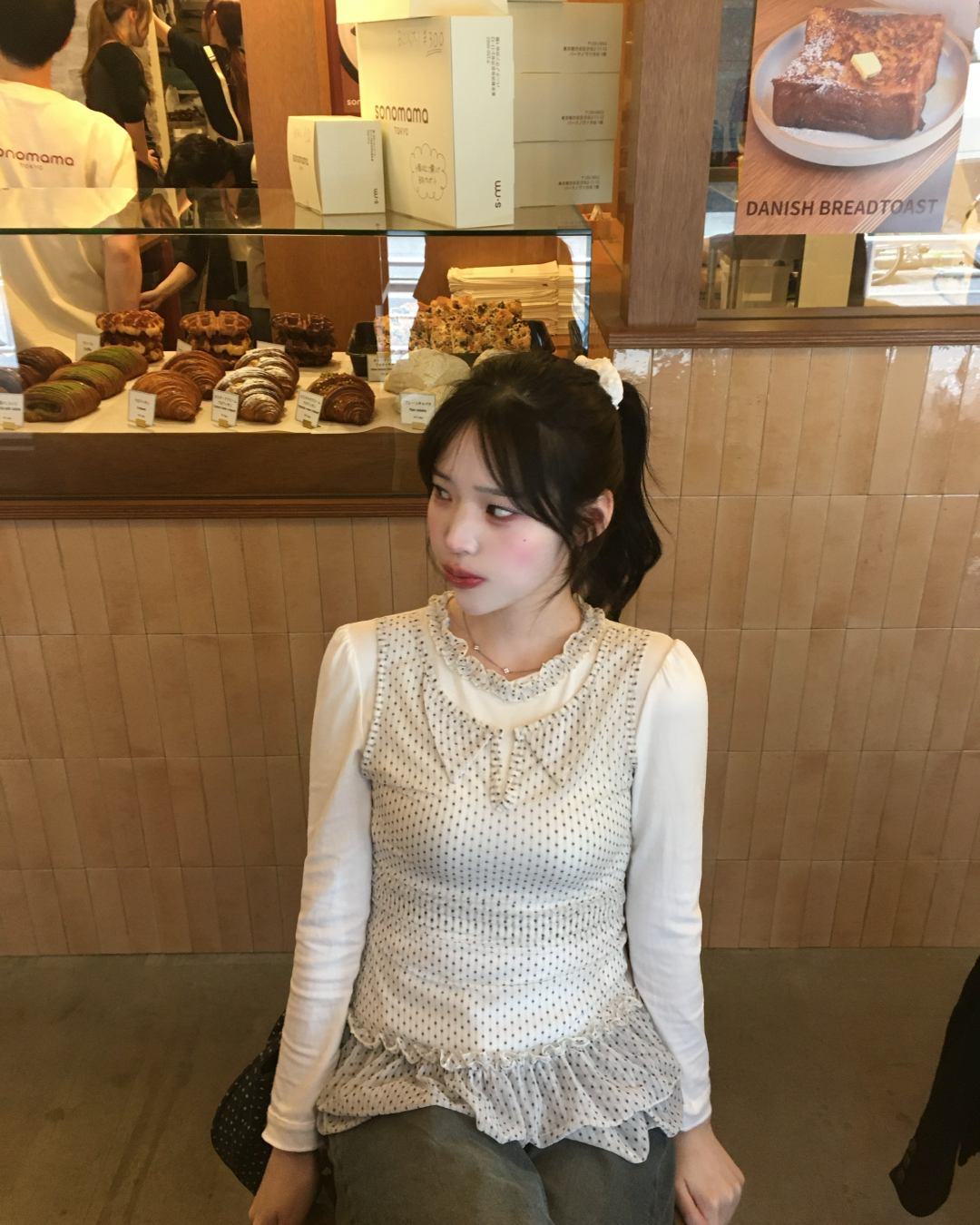 フレンチガーリードットトップス NK0025