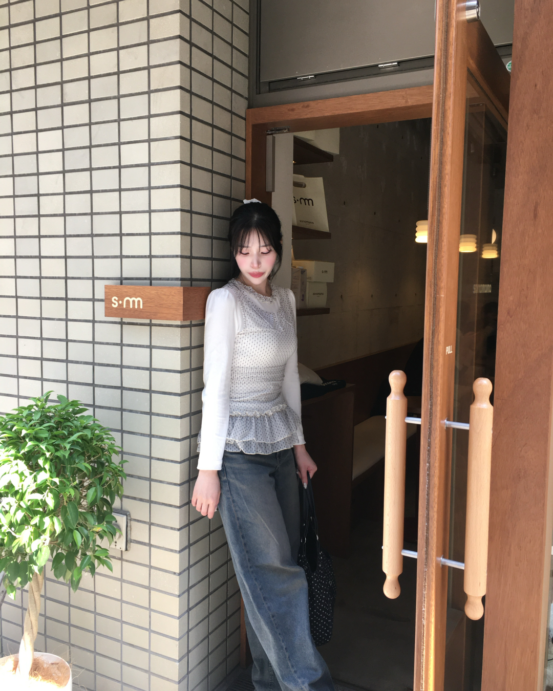 フレンチガーリードットトップス NK0025