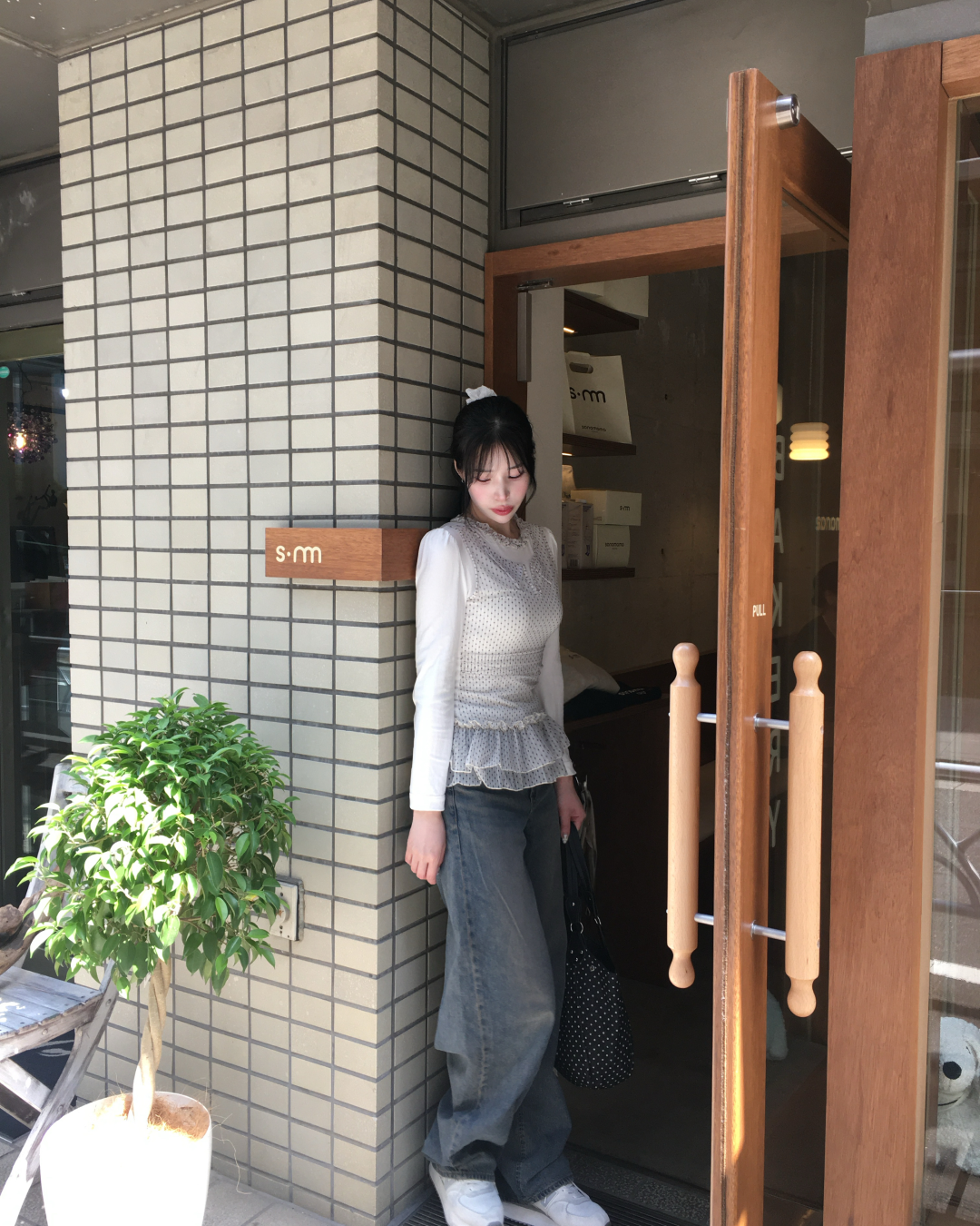フレンチガーリードットトップス NK0025