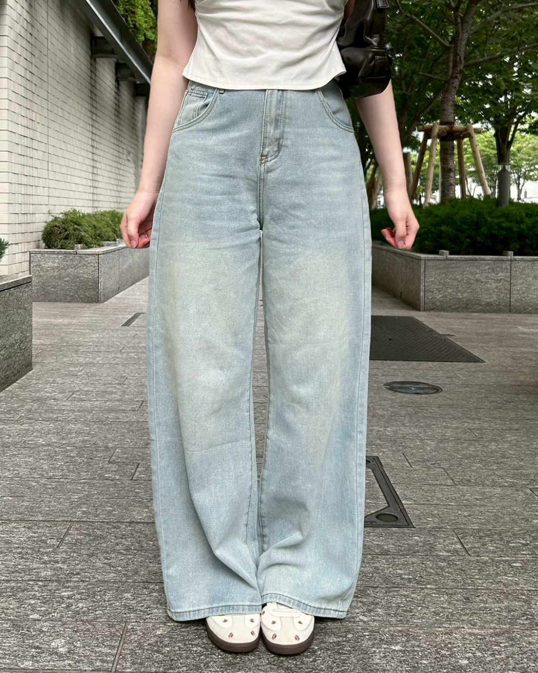 アイスブルーストレートパンツ NO0067