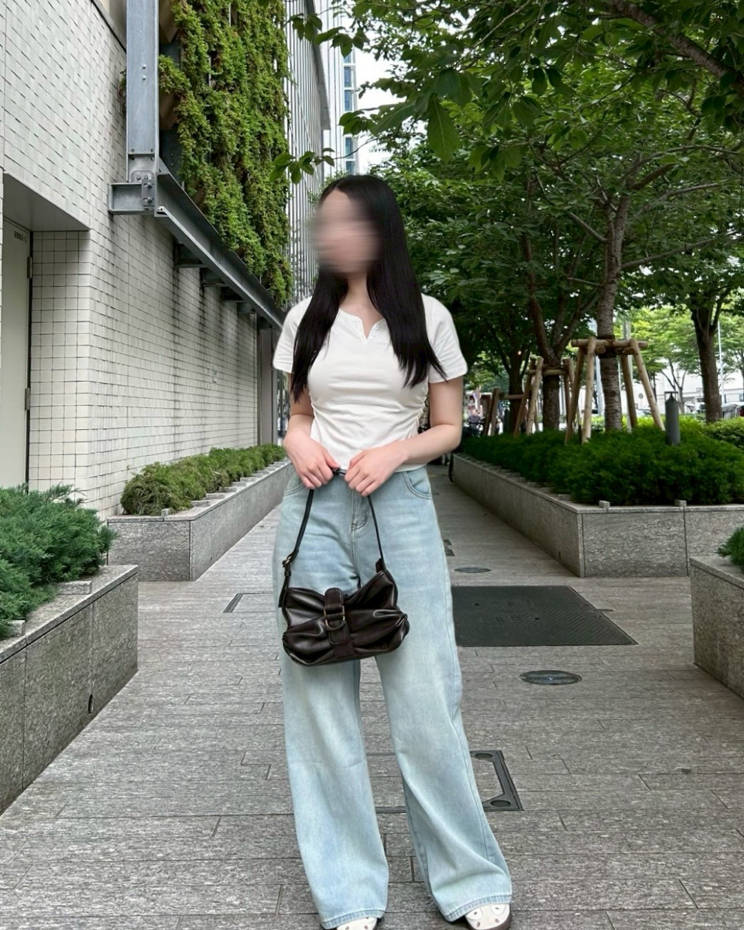 アイスブルーストレートパンツ NO0067