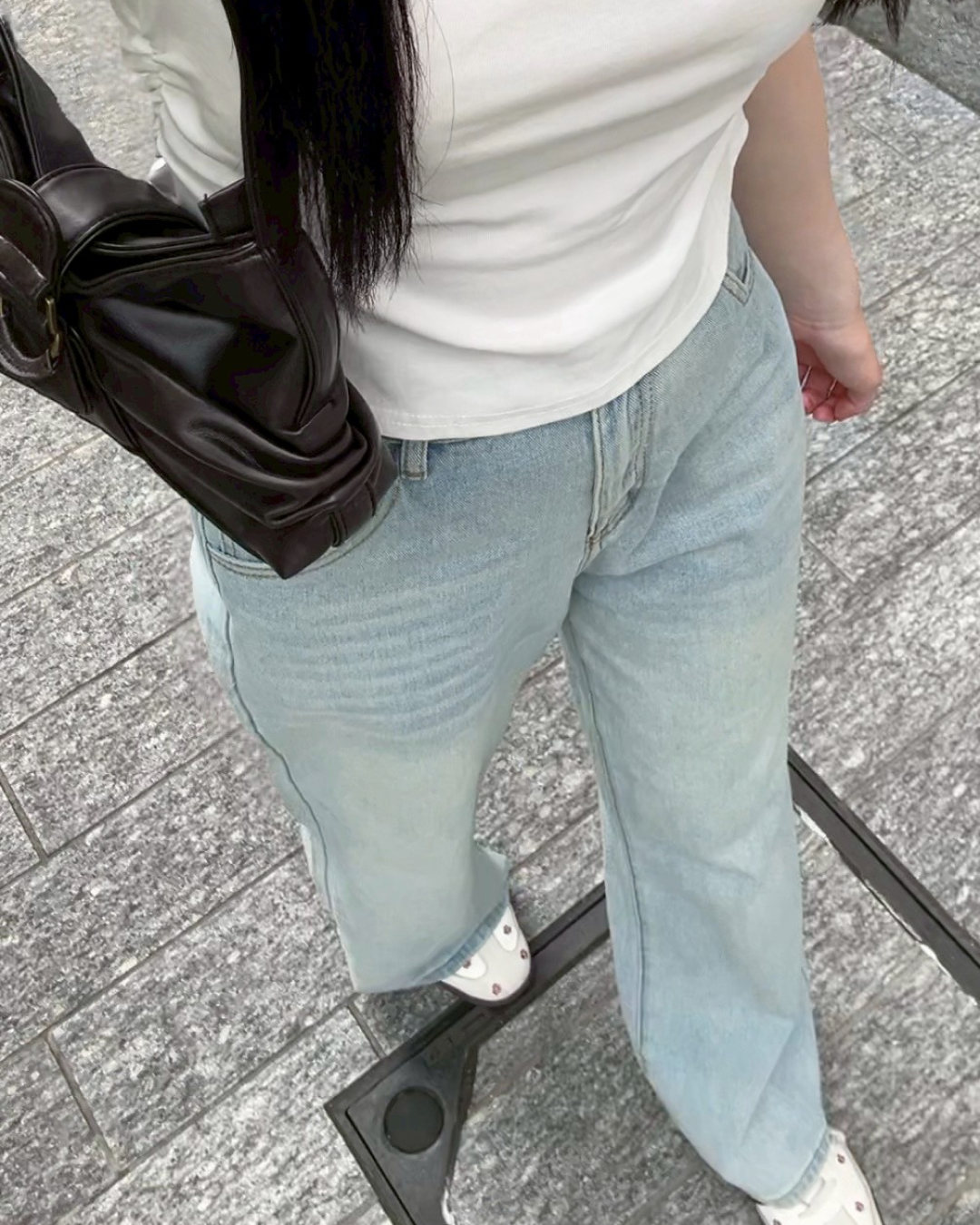 アイスブルーストレートパンツ NO0067