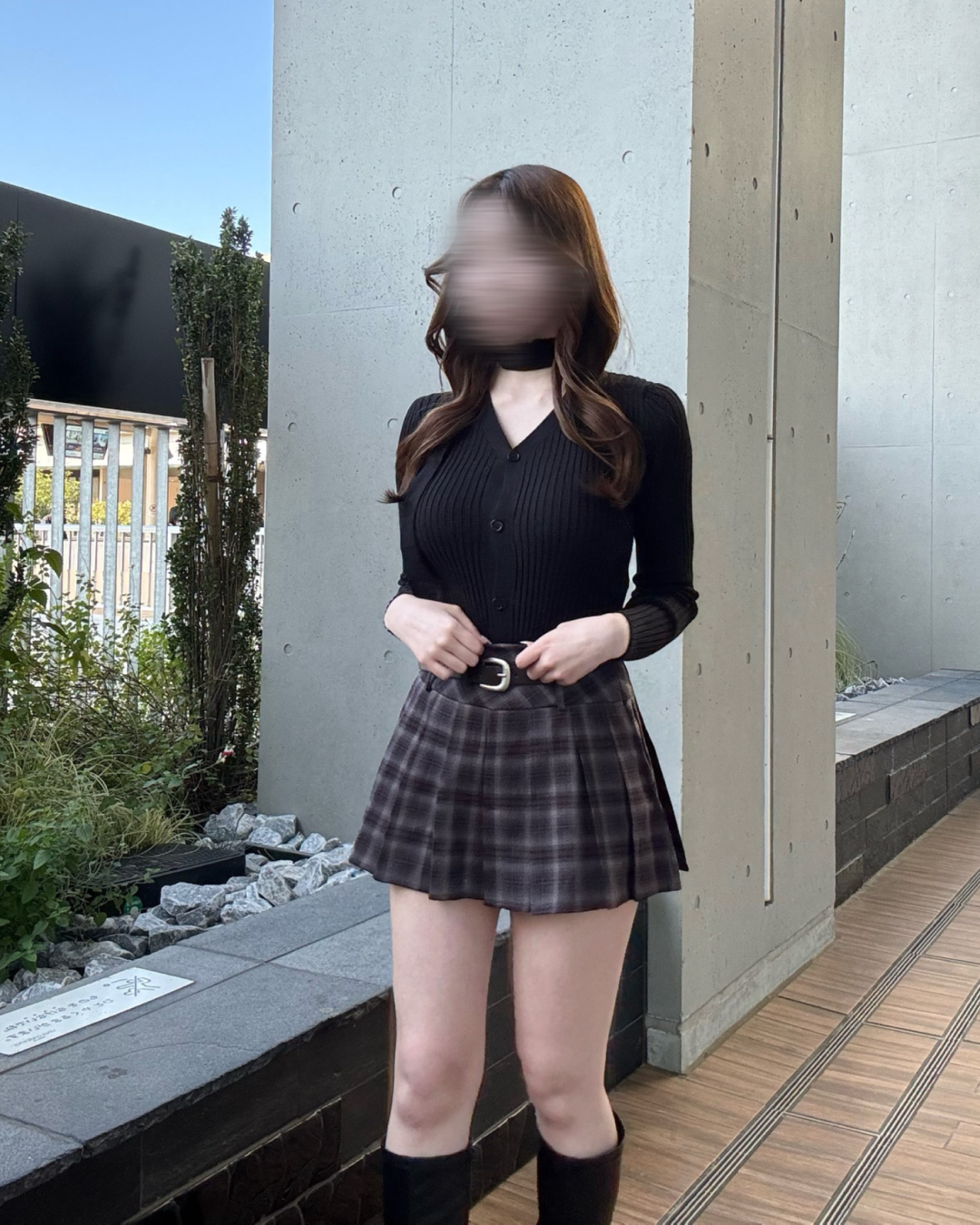 タイ付きVネックカーディガン NO0135