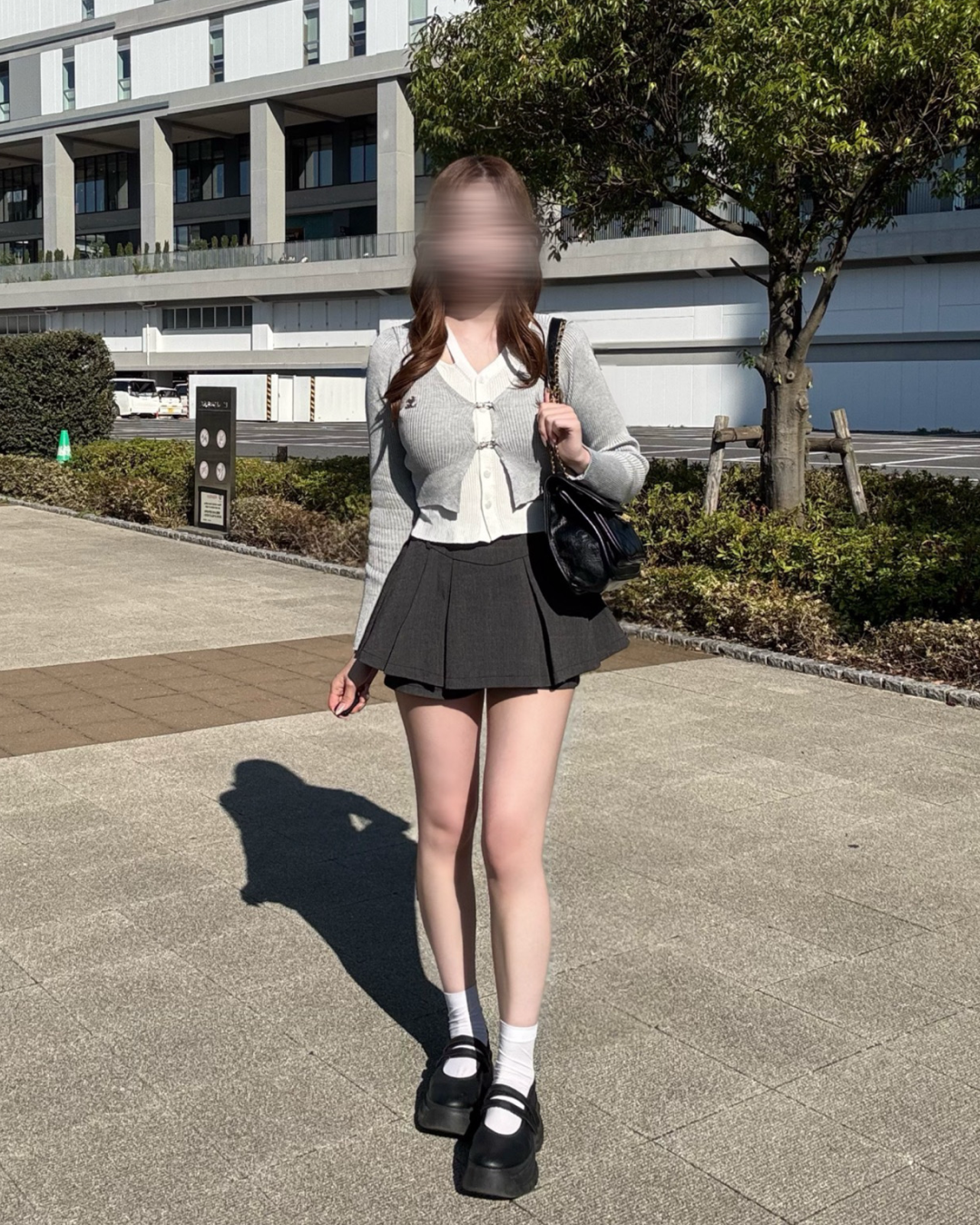 2ピースバイカラーカーディガン NO0152