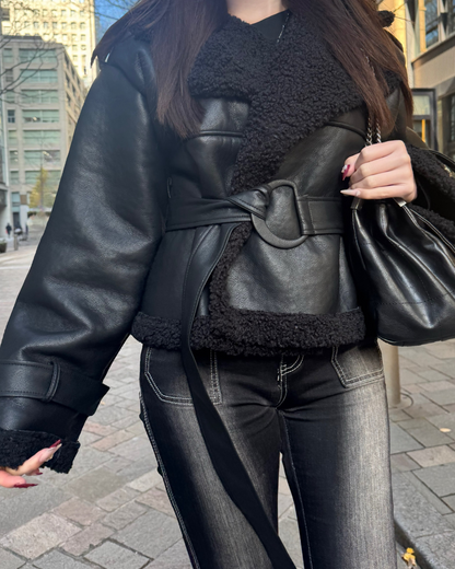 ウエストベルトムートンジャケット NO0163