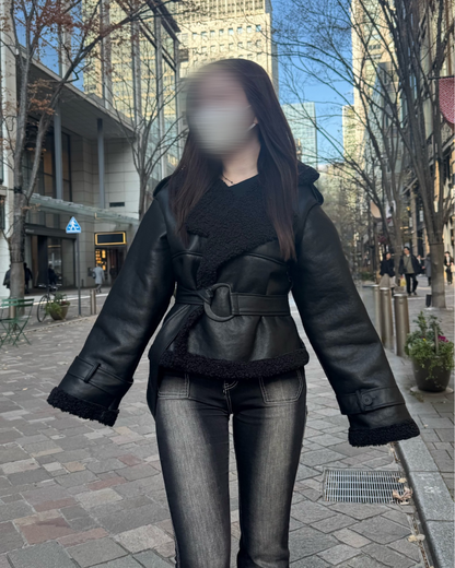 ウエストベルトムートンジャケット NO0163